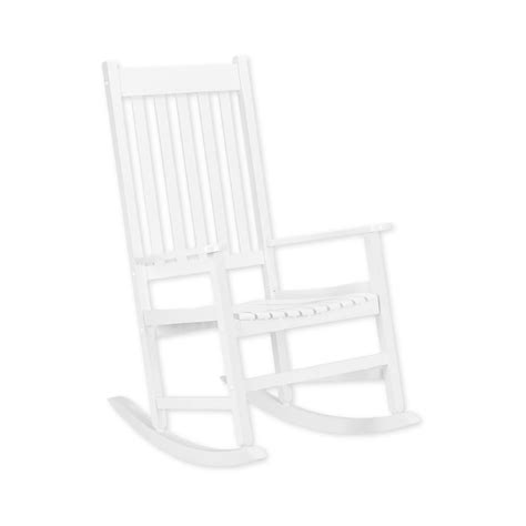 WHITE WOODEN Rocking Chair - Home Land Furnishings