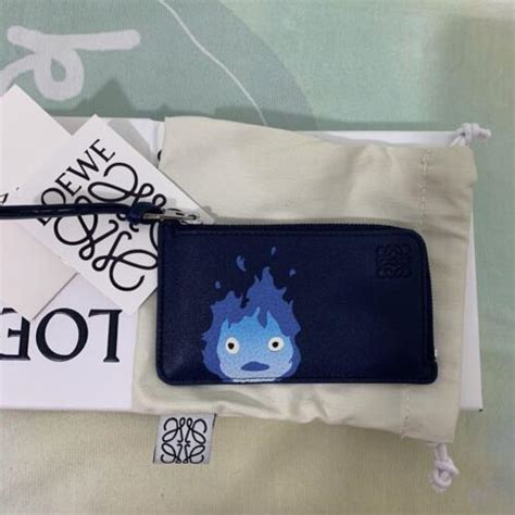 Loewe X Howl S Moving Castle Calcifer Card Holder Case Wallet Studio