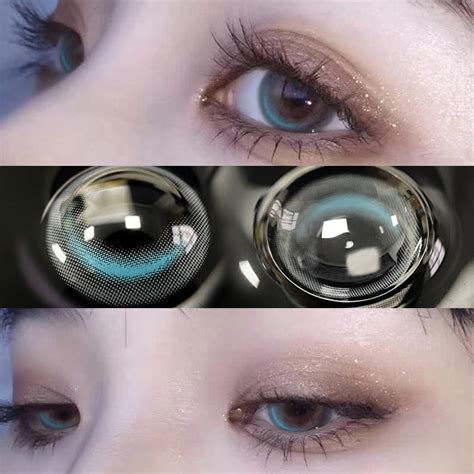 Silver Moon Blue Contact Lens Two Pieces Yc24139 Anibiu