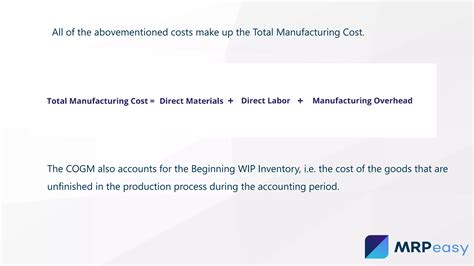 How To Calculate The Cost Of Goods Manufactured Cogm Ppt