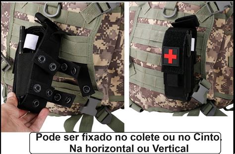 Porta Torniquete Cor Caqui Para Colete Modular Ou Cinto Tático