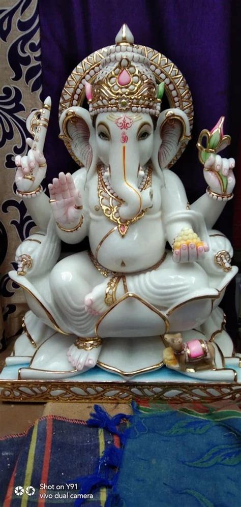 Multicolor Ganesha Marble Statue Feet At Rs In Jaipur Id