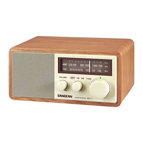 Amazon.com: Sangean WR-11 Wood Cabinet AM/FM Table Top Analog Radio ...