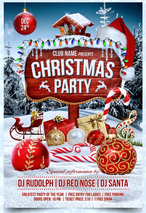 40 Premium And Free Christmas Flyer Templates In Psd For Best Holidays