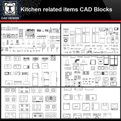 Kitchen Related Items Autocad Blocks Collections】all Kinds Of Kitchen