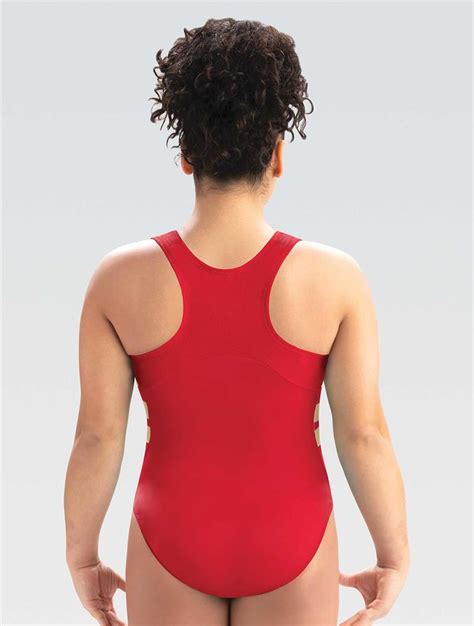 E4159 Red Racerback Laurie Hernandez Gk Elite Gymnastics Workout