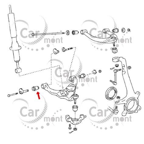 Tuleja Wahacza Dolnego Przednia Land Cruiser Prado 120 48654