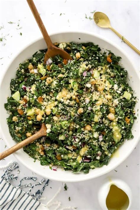 Kale Quinoa Salad With Lemon Dressing Pinch Me Good