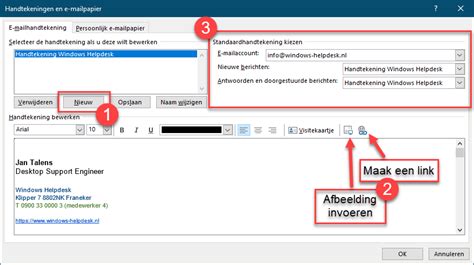 Handtekening In Outlook Windows Helpdesk