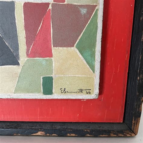 Eugene Bennett Modernist Painting Original Signed Geometric Etsy India