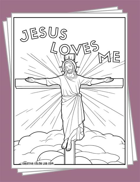 6 Jesus Loves Me Coloring Pages | Free PDF Printables