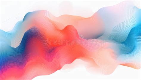 Abstract Blue And Pink Minimalist Lines Waves Pattern Background Stock