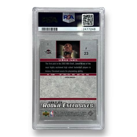 Upper Deck Ud Rookie Exclusives Lebron James Psa Mint