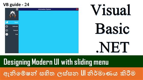 Vb Guide Designing Modern Ui With Animated Sliding Menu Visual