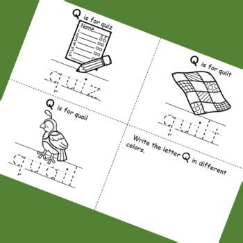 Letter Q Booklet By Ser Bilingue Rocks Teachers Pay Teachers