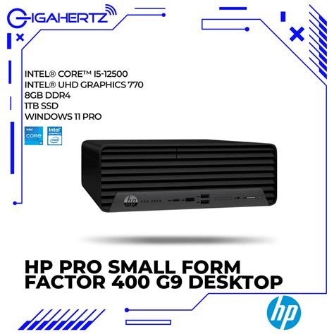 Hp Pro Small Form Factor 400 G9 Desktop Pc I5 12500 Gigahertz