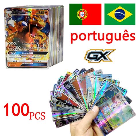 Cartas de Pokémon en portugués TAG TEAM GX V VMAX juego de cartas