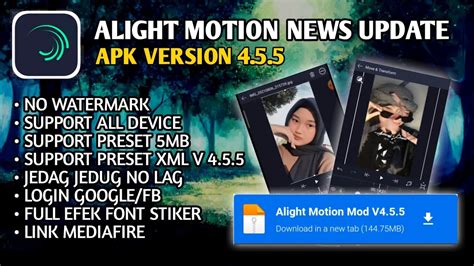 News Update Alight Motion Terbaru Mod Versi Ada Fitur