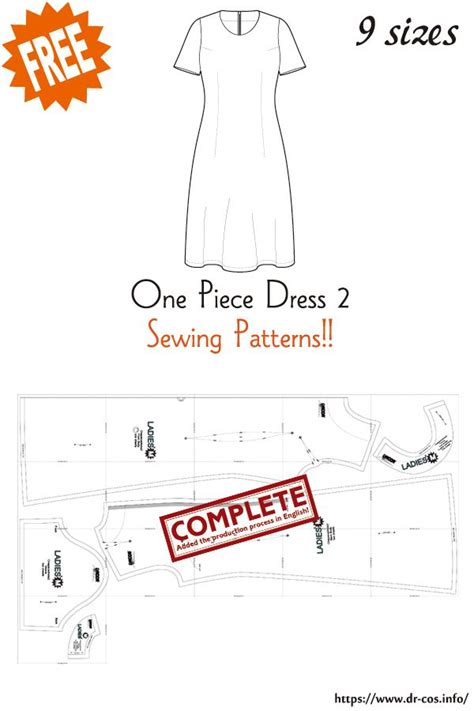 Onepiece Dress 2 Sewing Patterns Free Paper Pattern