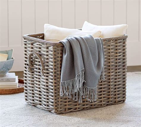 Aubrey Woven Oversized Basket Pottery Barn Au