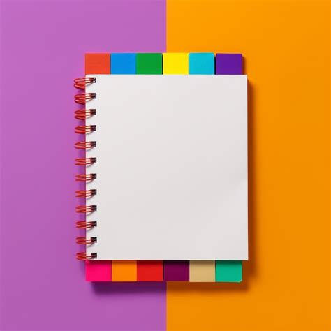 Papel De Caderno Em Branco Na Cor De Fundo Foto Premium