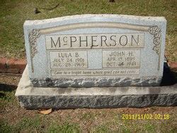 John Hamilton Mcpherson Memorial Find A Grave