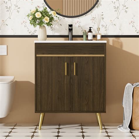 Millwood Pines Single Bathroom Vanity With Manufactured Wood Top