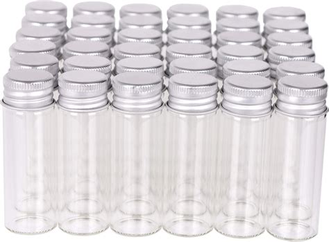 Maxmau 100 10ml Vials Small Mini Tiny Glass Bottles Clear