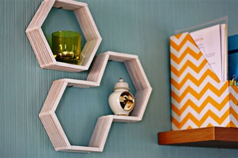 Diy Hexagon Shelves Using Popsicle Sticks Susie Harris