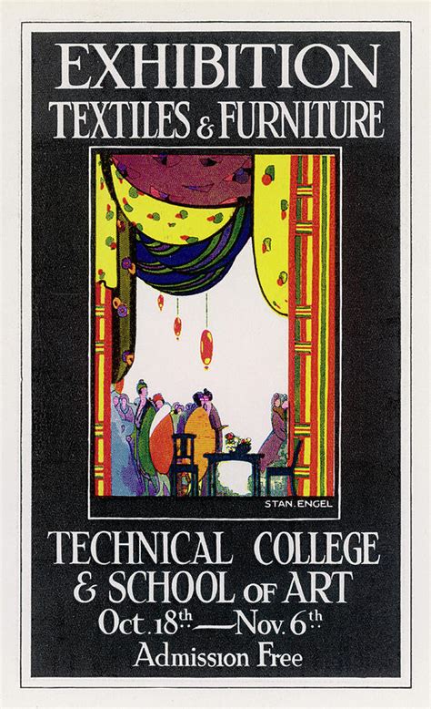 Poster For An Exhibition Of Textiles Drawing by Mary Evans Picture Library - Fine Art America