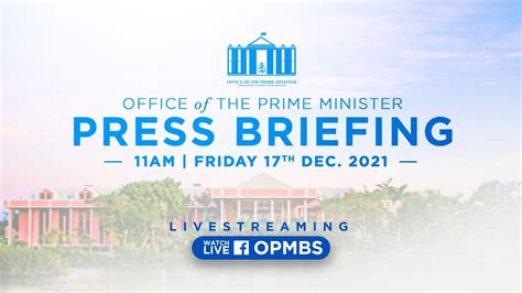 Office Of The Prime Minister Press Briefing Youtube