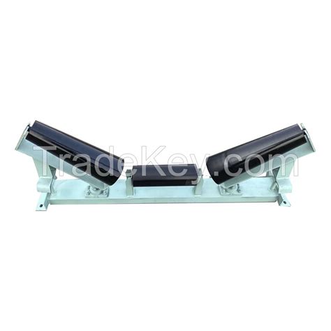 China Custom Belt Conveyor Self Aligning Trough Roller With Din Cema