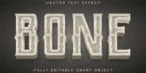 Premium Vector Bone Vector Fully Editable Smart Object Text Effect