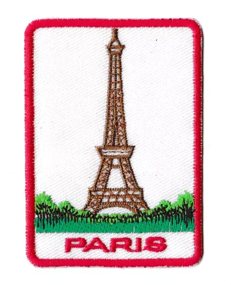 Patch Cusson Patche Tour Eiffel Paris Souvenir Thermocollant Brod Eur