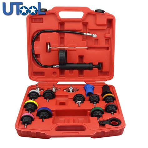 18 Pcs Universal Radiator Pressure Tester Tool Kit Cooling System