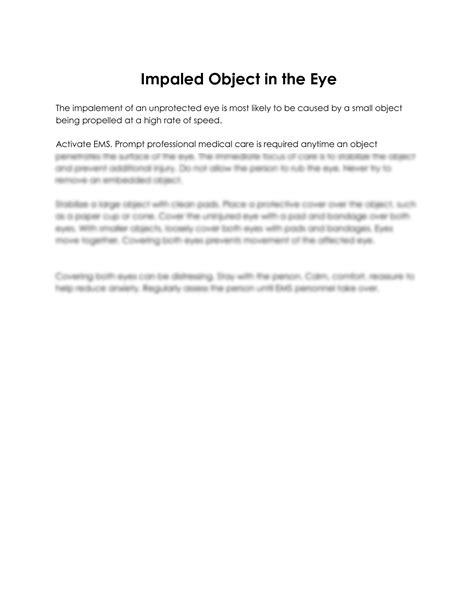 solution impaled objects  eye studypool