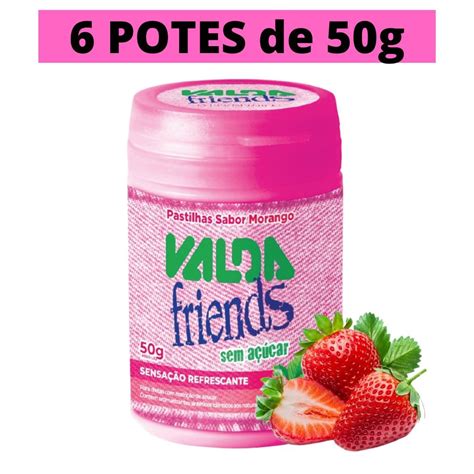 Kit Pastilha Valda Friends Morango Potes De G Shopee Brasil