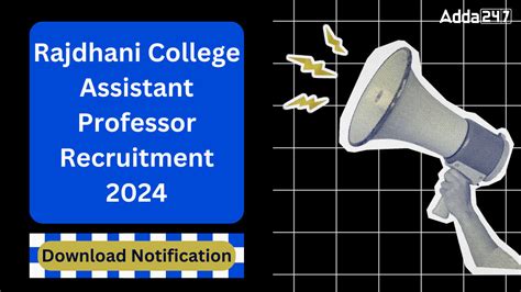 Rajdhani College Assistant Professor Recruitment 2024 For 62 Posts