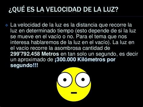 La Velocidad De La Luz Presentación