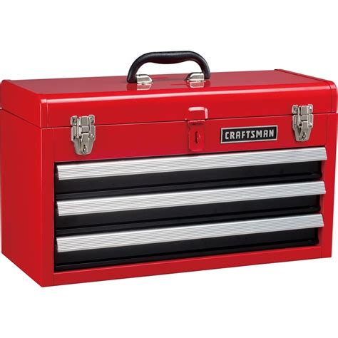 CRAFTSMAN Portable 20.5-in Ball-bearing 3-Drawer Red Steel Lockable ...