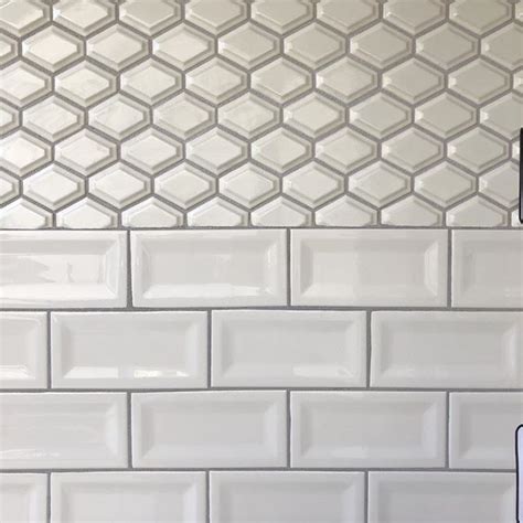 Some Ideas For Backsplash Inverted Bevel Subway Tile And Convex Mosaic