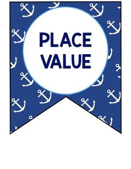 Place Value Posters Nautical By Drop Your Anchor Tpt