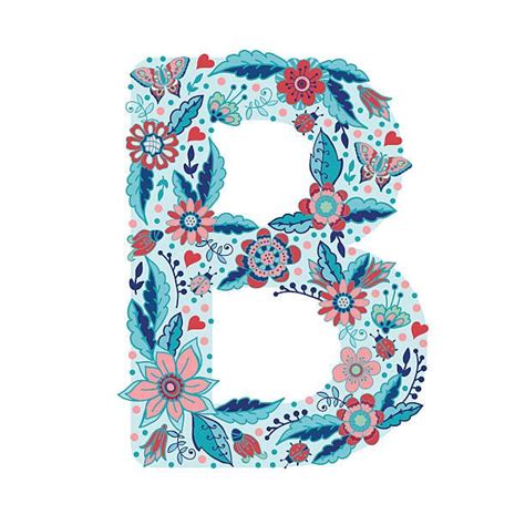 Buchstabe Letter B Flower Alphabet Lettering Alphabet Letter B