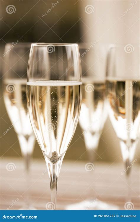 Glasses of sparkling wine stock image. Image of holiday - 261061797