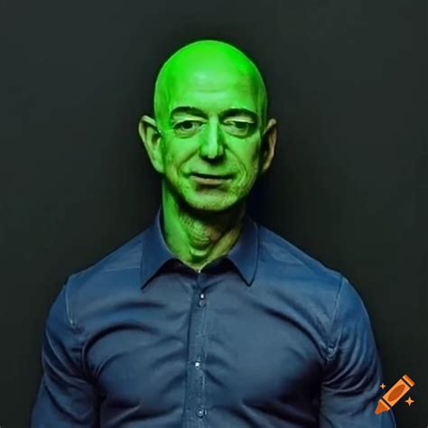 Satirical Depiction Of Jeff Bezos As A Green Alien On Craiyon