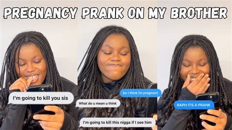 Pregnancy Prank On My Brother🫣🤰🏽 Youtube