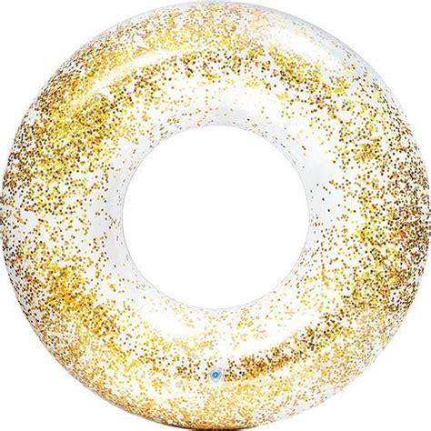 Opblaas Zwemband Sparkling Glitter Goud Bol