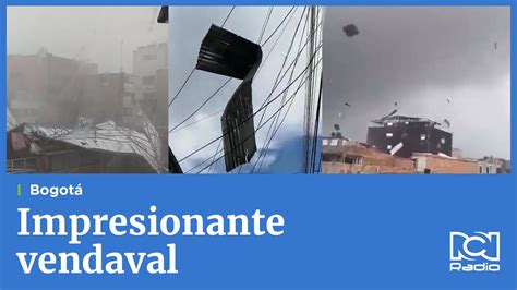 Bogotá vivió un fuerte vendaval YouTube