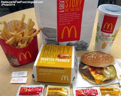 McDonald’s Quarter Pounder with Cheese Hamburger French Fries Coca Cola ...