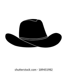 Silhouette Black Cowboy Hat: ilustración de stock 189451982 | Shutterstock